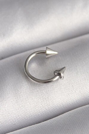 STİLLOVE 316L Çelik Gümüş Renk Halka Çivi Model Kadın Piercing