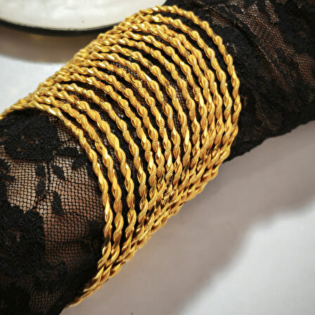 STİLLOVE Gümüş Burma Gold Bilezik