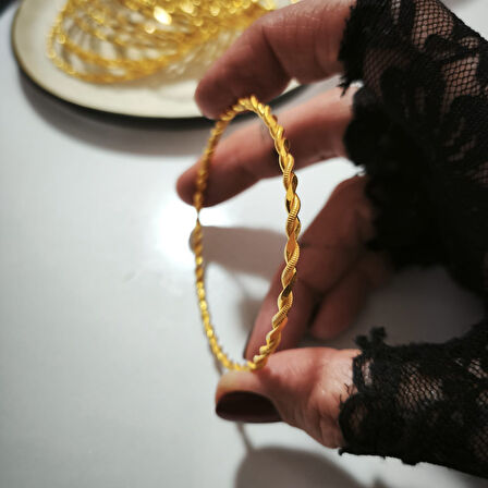 STİLLOVE Gümüş Burma Gold Bilezik