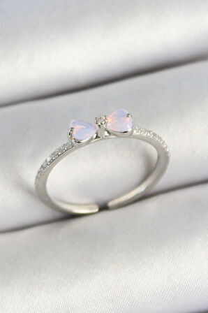 Pirinç Fiyonk Figürlü Zirkon Taşlı Gold Renk Ayarlanabilir Kadın Yüzük SL12002