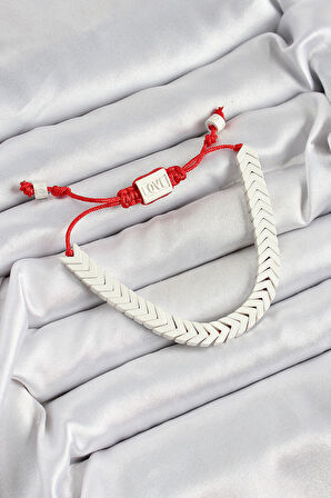 Pirinç Asansörlü Beyaz Juju Kadın Bileklik SL12444