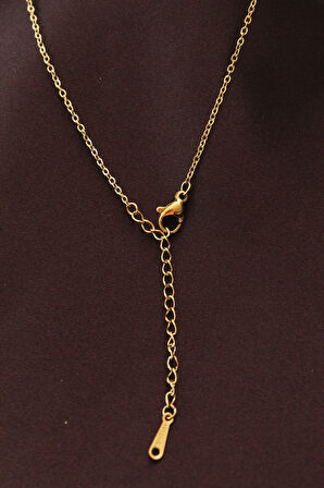 Çelik 3 Renkli Minimal 3lü Kalp Kolye