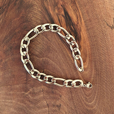 Gurmet Kararmaz Gümüş Erkek Çelik Bileklik