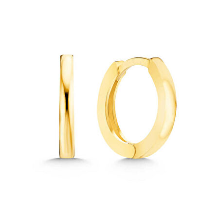 STİLLOVE Gümüş Gold Halka Kadın Küpe