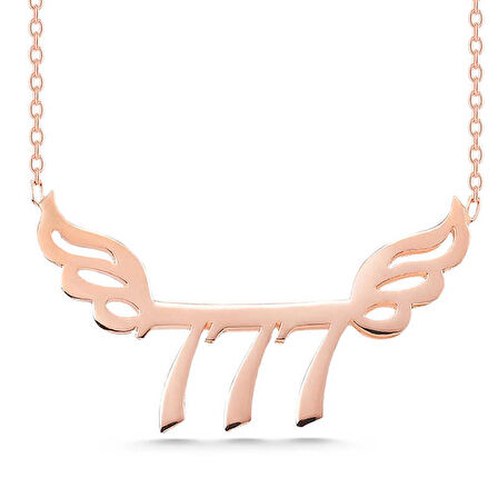 STİLLOVE Gümüş Rose 777 Melek Sayısı Kadın Kolye