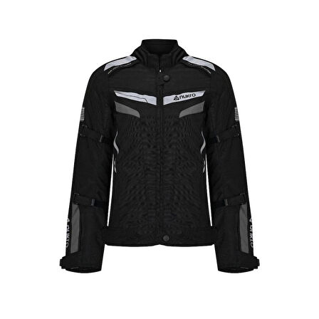 Nukrowear STEALTH PRO SİYAH-GRİ 4 Mevsim Kadın Motosiklet Montu 