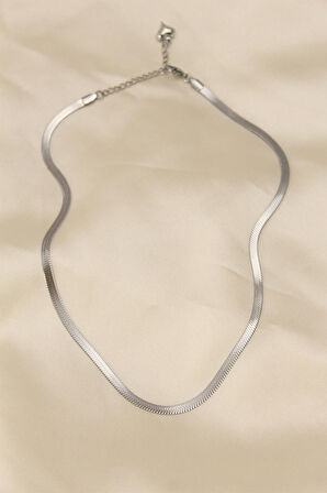 STİLLOVE 316L Çelik Silver Renk 45 cm İtalyan Zincir Model Kadın Kolye