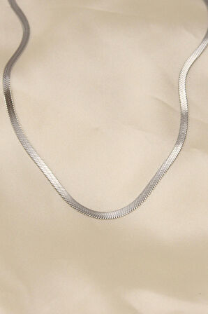 STİLLOVE 316L Çelik Silver Renk 45 cm İtalyan Zincir Model Kadın Kolye