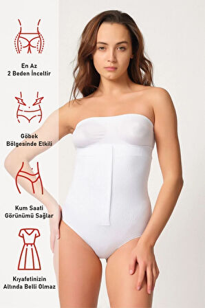 Beyaz 2088 Önden Agraflı Slip Korse