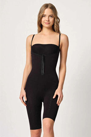 Kadın Siyah Önden Agraflı Göğüs Altı Boy Korse 2093