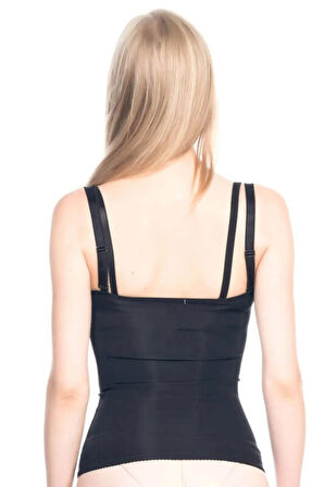 Kadın Siyah Önden Agraflı Yelek Bel Korsesi 2875