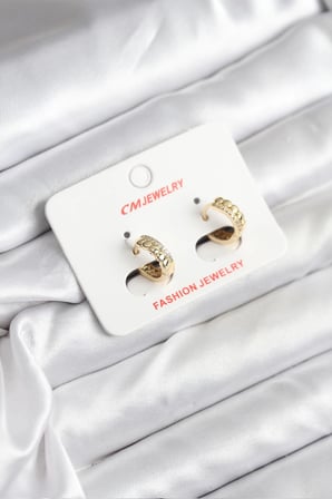 14K Gold Renk Kaplama CM Kadın Küpe