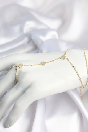 Pirinç Gold Renk Yonca Model Kadın Şahmeran