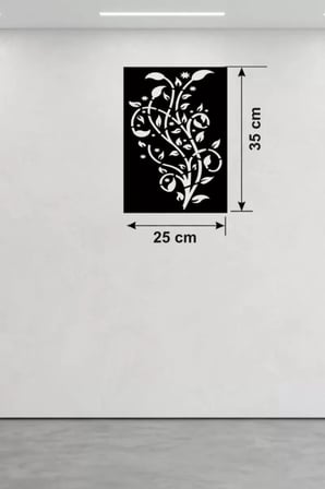 Tavus Kuşu ve Doğa Temalı Ahşap Duvar Tablosu - 25x35 cm Lazer Kesim Pano