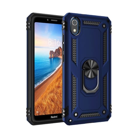 Redmi 7A Kılıf Sofya Yüzüklü Silikon Kapak - Lacivert