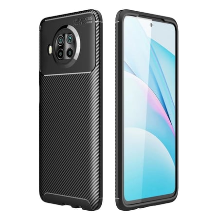 Mi 10T Lite Kılıf Auto Focus Karbon Kapak - Siyah