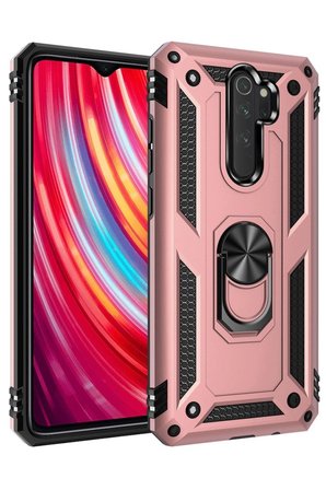 Redmi Note 8 Pro Kılıf Sofya Yüzüklü Silikon Kapak - Rose