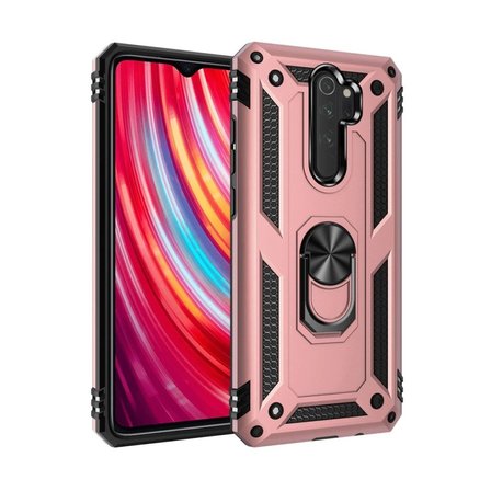 Redmi Note 8 Pro Kılıf Sofya Yüzüklü Silikon Kapak - Rose