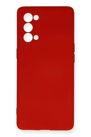 Reno 5 Pro Kılıf Nano içi Kadife Silikon - Kırmızı