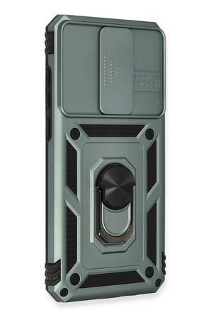    Redmi Note 8 Pro Kılıf Pars Lens Yüzüklü Silikon - Yeşil