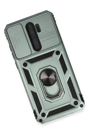    Redmi Note 8 Pro Kılıf Pars Lens Yüzüklü Silikon - Yeşil