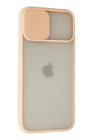 iPhone 12 Pro Max Kılıf Palm Buzlu Kamera Sürgülü Silikon - Pembe