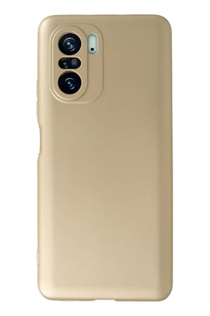 Poco F3 Kılıf First Silikon - Gold