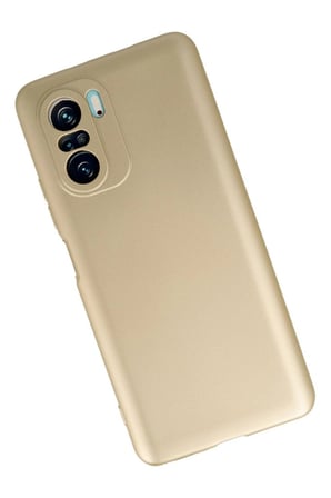 Poco F3 Kılıf First Silikon - Gold