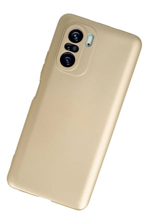 Poco F3 Kılıf First Silikon - Gold