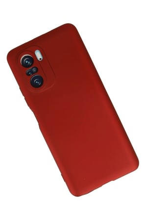 Poco F3 Kılıf First Silikon - Kırmızı