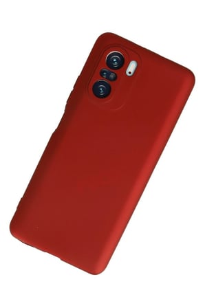 Poco F3 Kılıf First Silikon - Kırmızı
