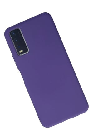 Vivo Y11S Kılıf Nano içi Kadife Silikon - Mor