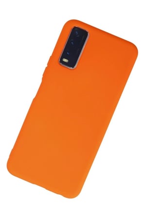 Vivo Y11S Kılıf Nano içi Kadife Silikon - Turuncu