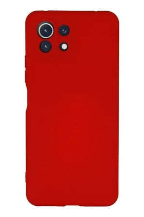 Mİ 11 Lite Kılıf Nano içi Kadife Silikon - Kırmızı