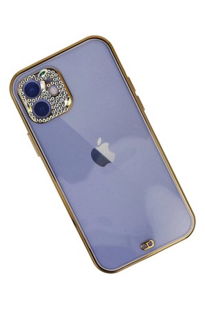 iPhone 12 Kılıf Liva Taşlı Silikon - Mor