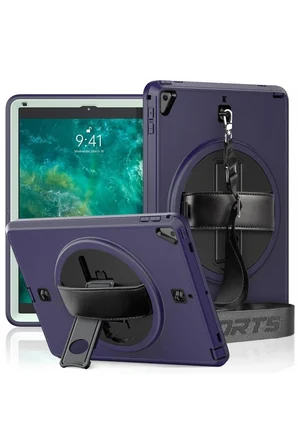 iPad 5 Air 9.7 Kılıf Strap-C Otterbox Tablet Kapak - Lacivert