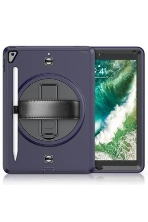 iPad 5 Air 9.7 Kılıf Strap-C Otterbox Tablet Kapak - Lacivert