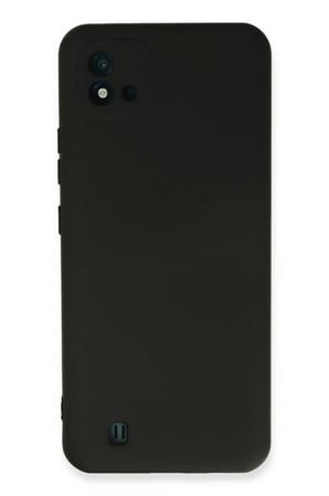 Realme C11 2021 Kılıf Nano içi Kadife Silikon - Siyah