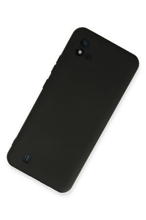 Realme C11 2021 Kılıf Nano içi Kadife Silikon - Siyah