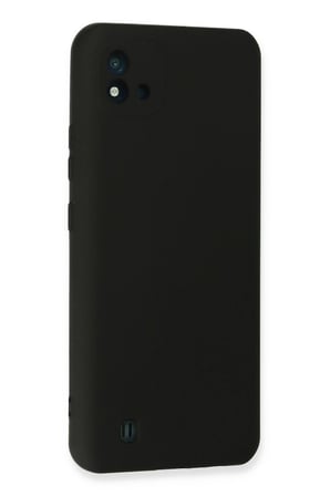 Realme C11 2021 Kılıf Nano içi Kadife Silikon - Siyah