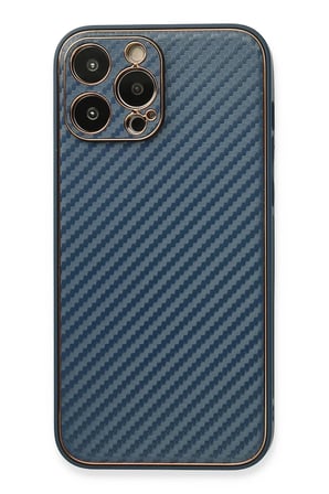 iPhone 13 Pro Max Kılıf Coco Karbon Silikon - Mavi
