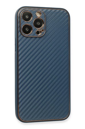 iPhone 13 Pro Max Kılıf Coco Karbon Silikon - Mavi