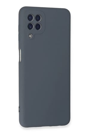 Samsung Galaxy A22 Kılıf Nano içi Kadife Silikon - Gri