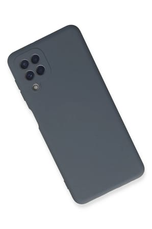 Samsung Galaxy A22 Kılıf Nano içi Kadife Silikon - Gri