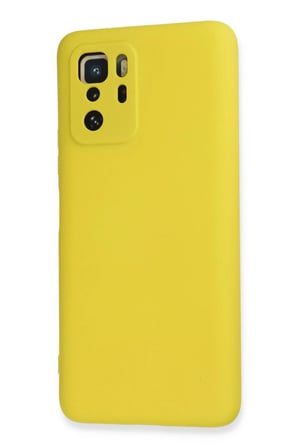 Poco X3 GT Kılıf Nano içi Kadife Silikon - Sarı