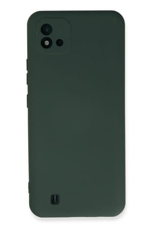 Realme C11 2021 Kılıf Nano içi Kadife Silikon - Koyu Yeşil