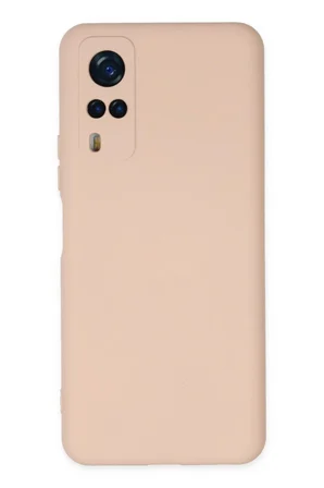 Vivo Y53S Kılıf Nano içi Kadife Silikon - Pudra