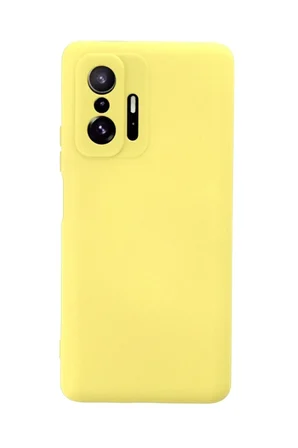 Mi 11T Pro Kılıf Nano içi Kadife Silikon - Sarı