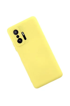 Mi 11T Pro Kılıf Nano içi Kadife Silikon - Sarı