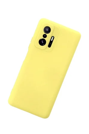 Mi 11T Pro Kılıf Nano içi Kadife Silikon - Sarı